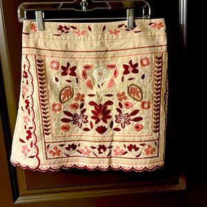 Embroidered miniskirt